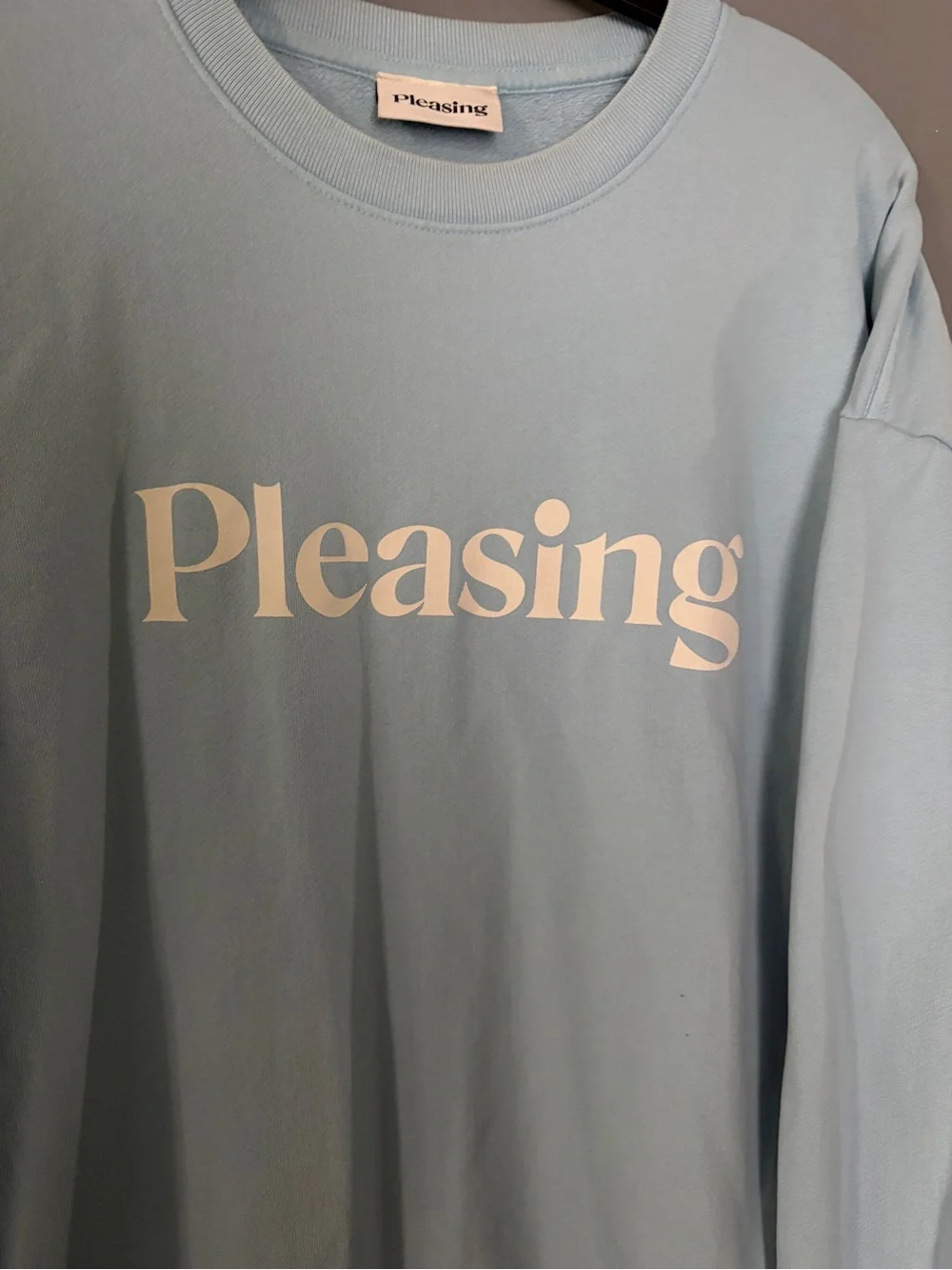 Pleasing Logo Crewneck Sweatshirt - Pale Blue
